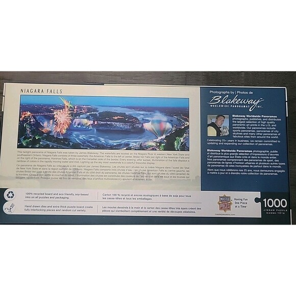 Niagara Falls Master Pieces NFL 1000 Piece Panoramic Puzzle New - Picture 2 of 10